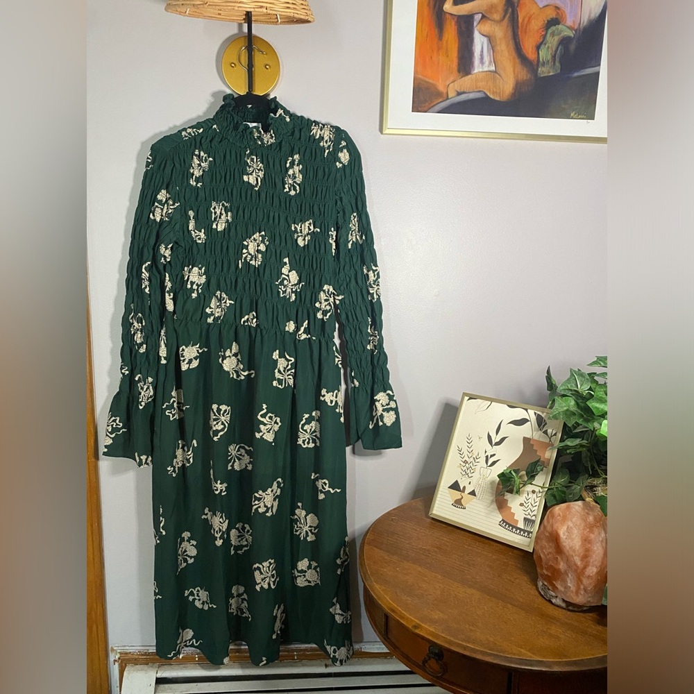 Who what wear asymmetrical bodice turtle neck ruffle dress